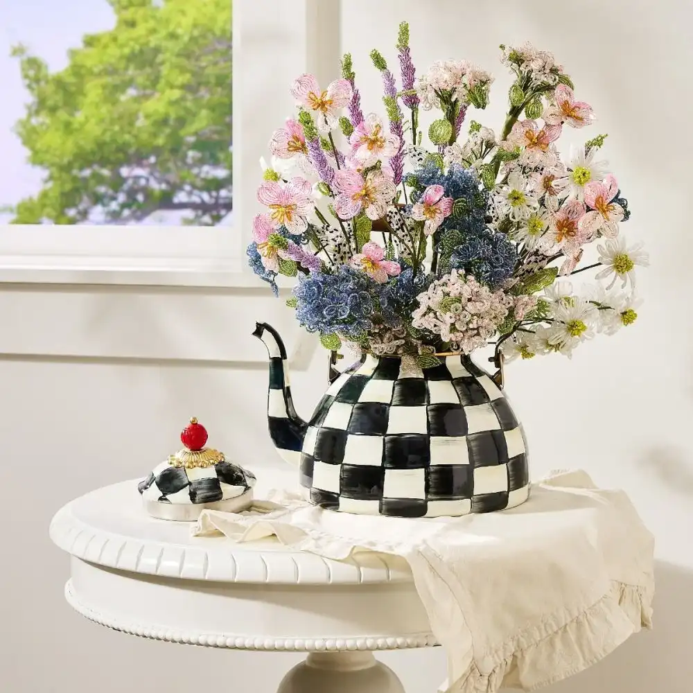 Alternative view of MacKenzie-Childs Courtly Check 3 Qt. Tea Kettle