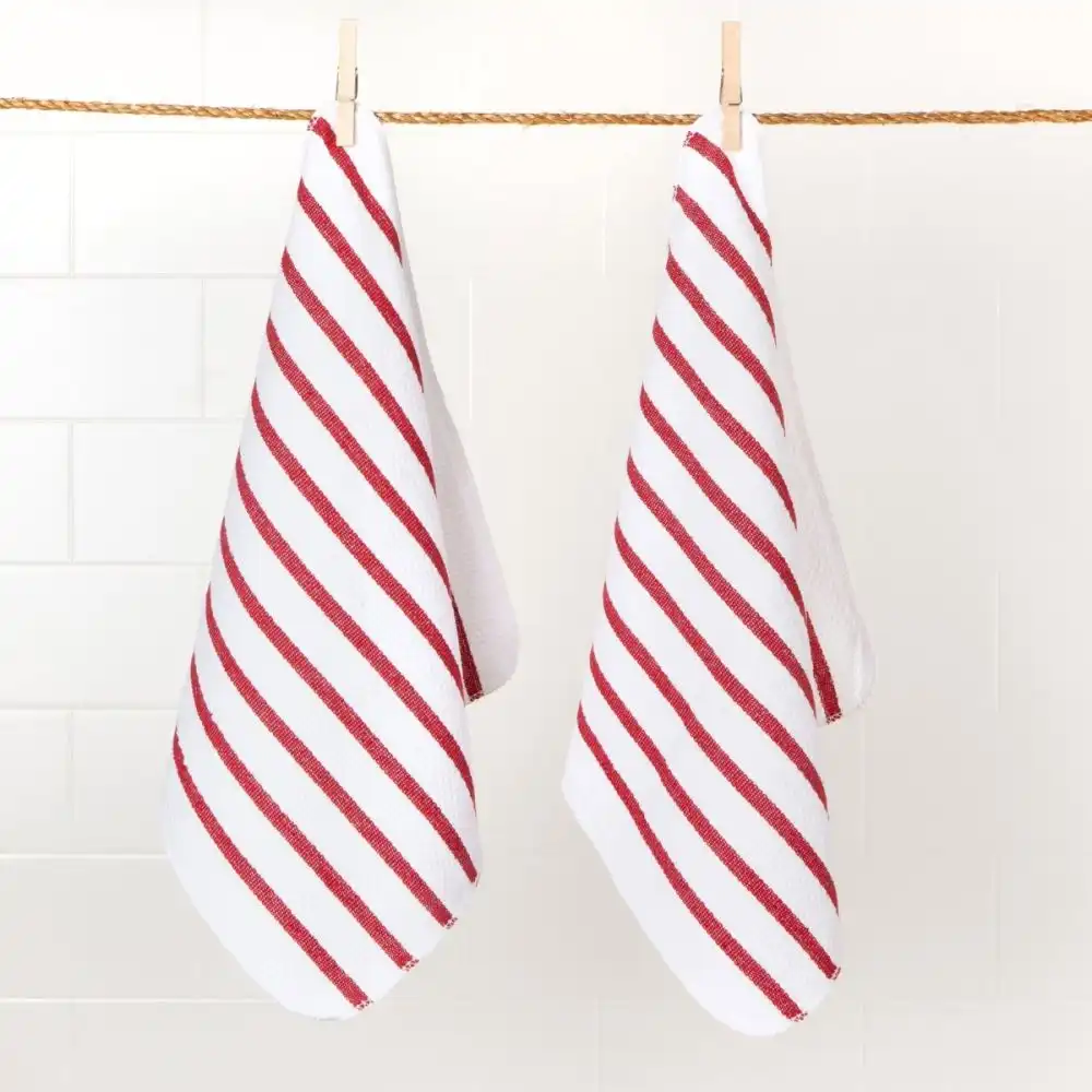 Alternative view of Now Designs by Danica Basketweave Dishcloths (Set of 2) | Red Stripe