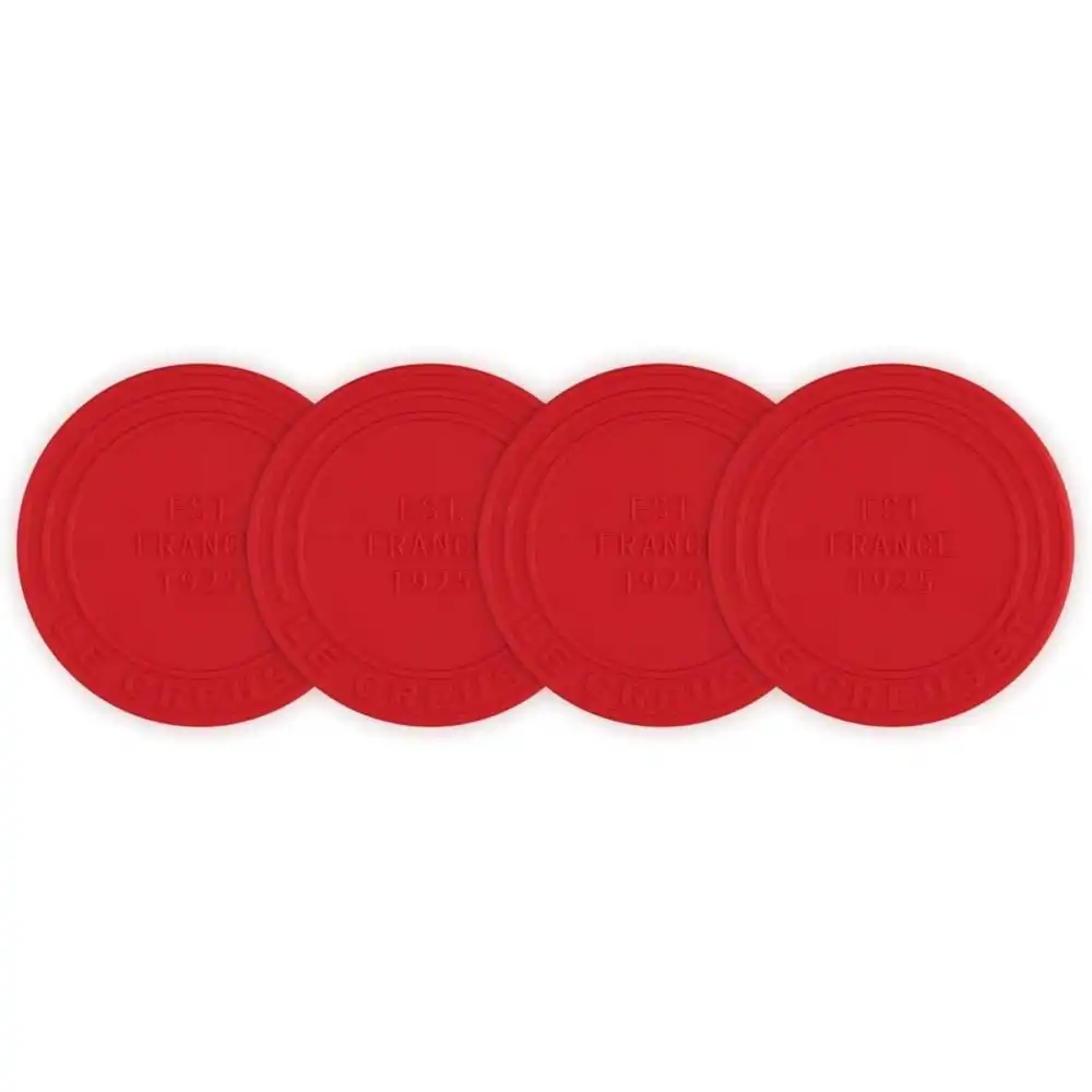 Le Creuset Silicone Coasters (Set of 4) | Cerise