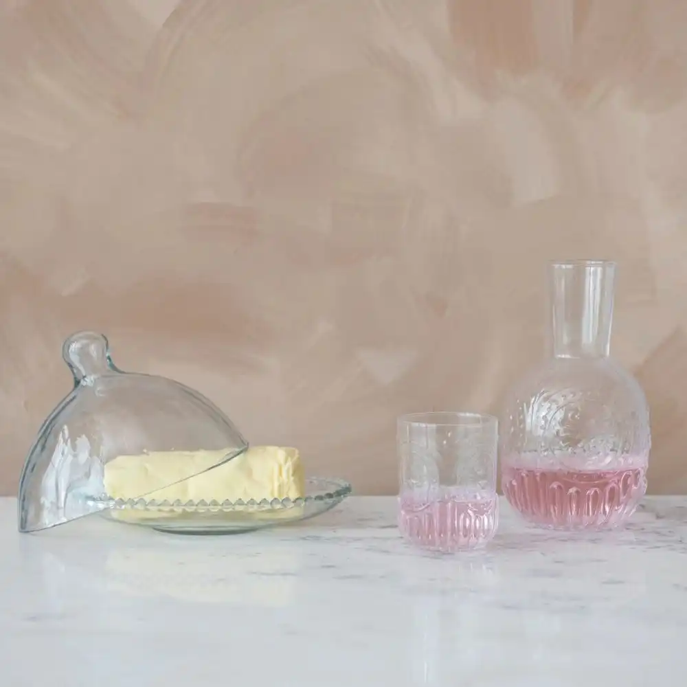 Alternative view of Creative Co-Op Hobnail Glass Butter Cloche