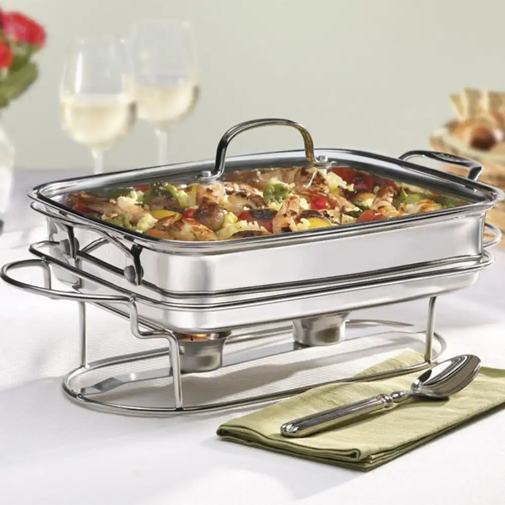 Alternative view of Cuisinart Classic Entertaining Stainless Steel Rectangular Buffet Server | 12"