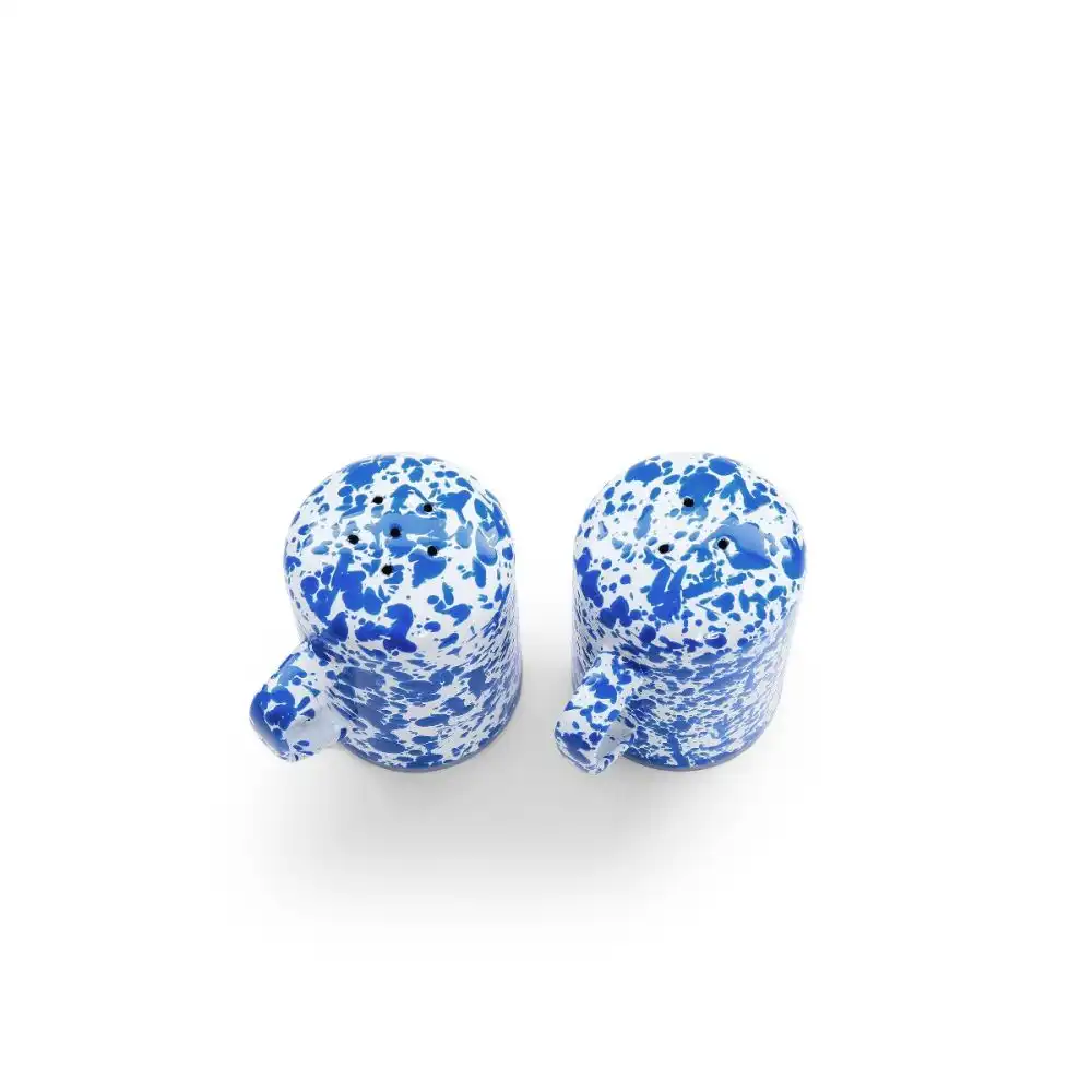 Alternative view of Crow Canyon Salt & Pepper Shaker Set | Blue Splatter