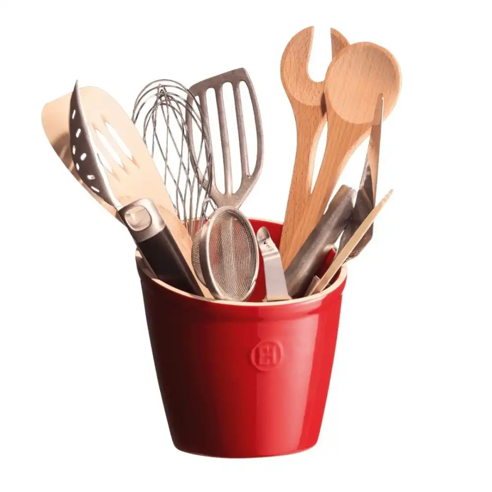 Alternative view of Emile Henry 5.5" Utensil Pot | Burgundy