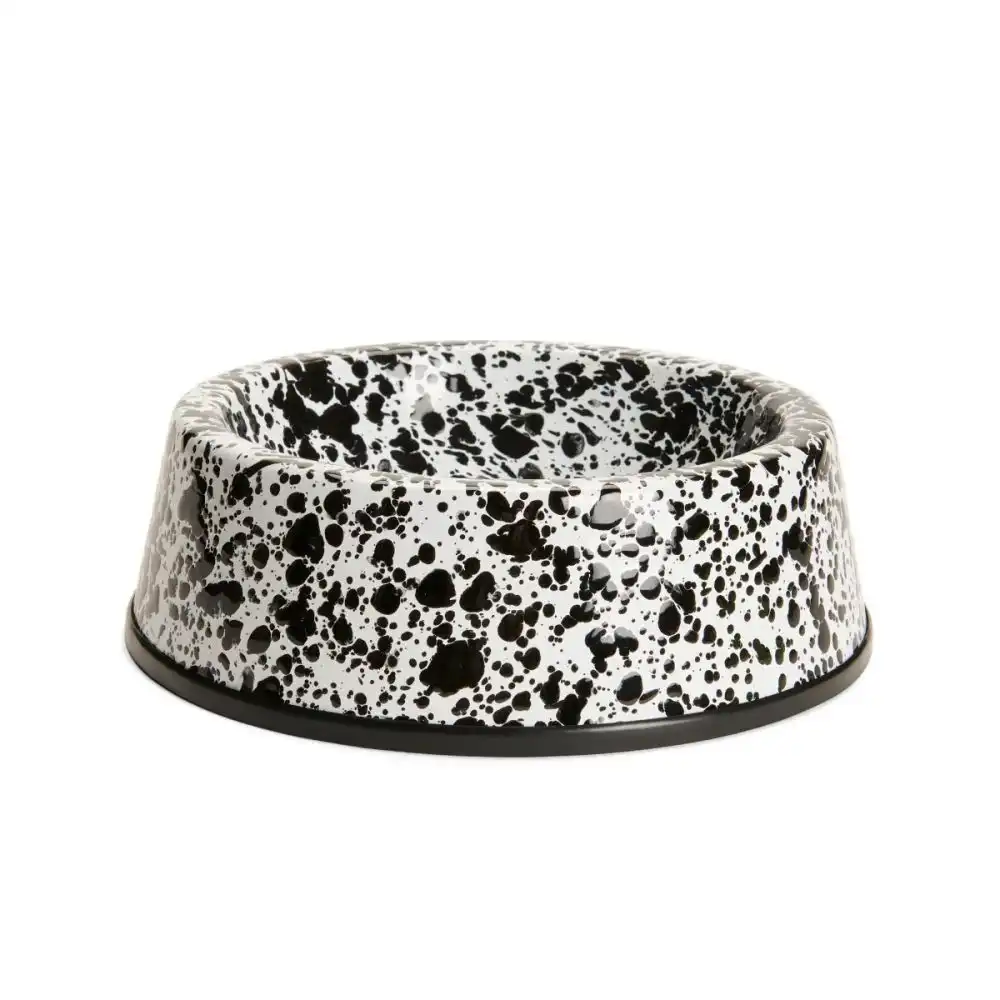 Crow Canyon Large Pet Bowl | Black Splatter
