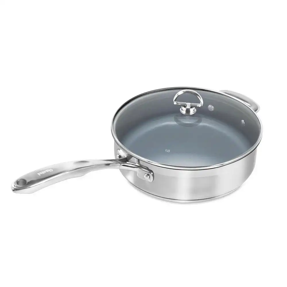Chantal Induction 21 Steel Ceramic-Coated Saute Skillet & Lid | 5 Quarts