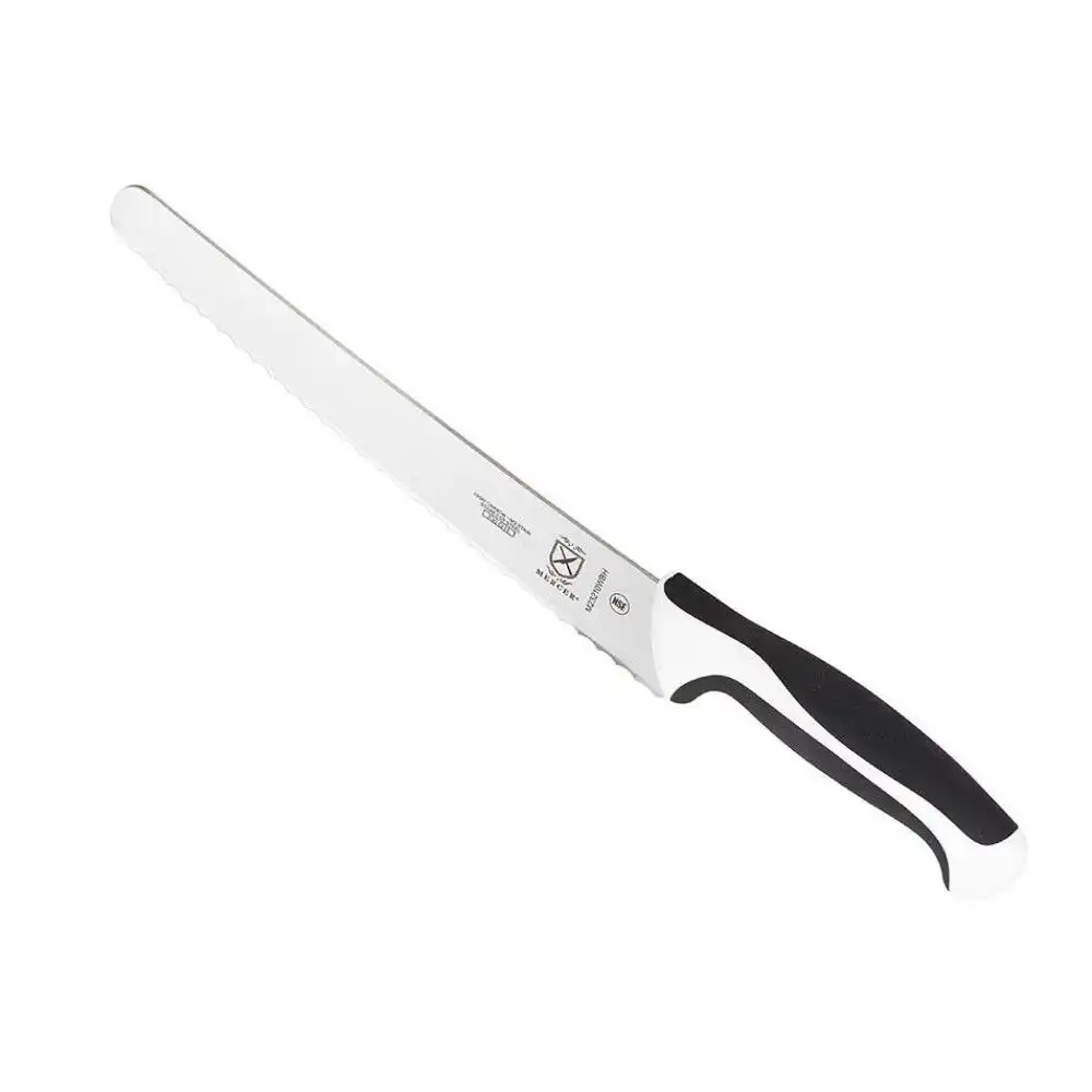 Alternative view of Mercer Cutlery Millennia 10" Wide Bread Knife | White Handle
