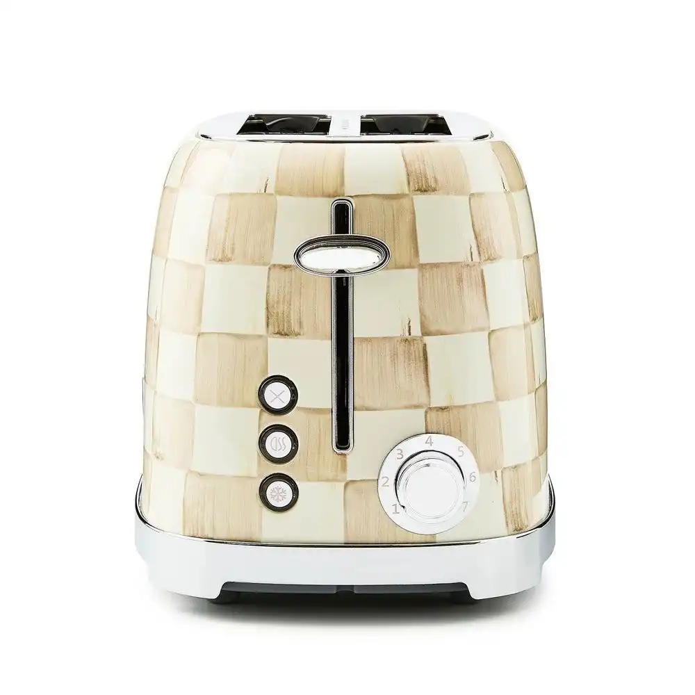 Alternative view of MacKenzie-Childs 2-Slice Toaster | Mocha Check