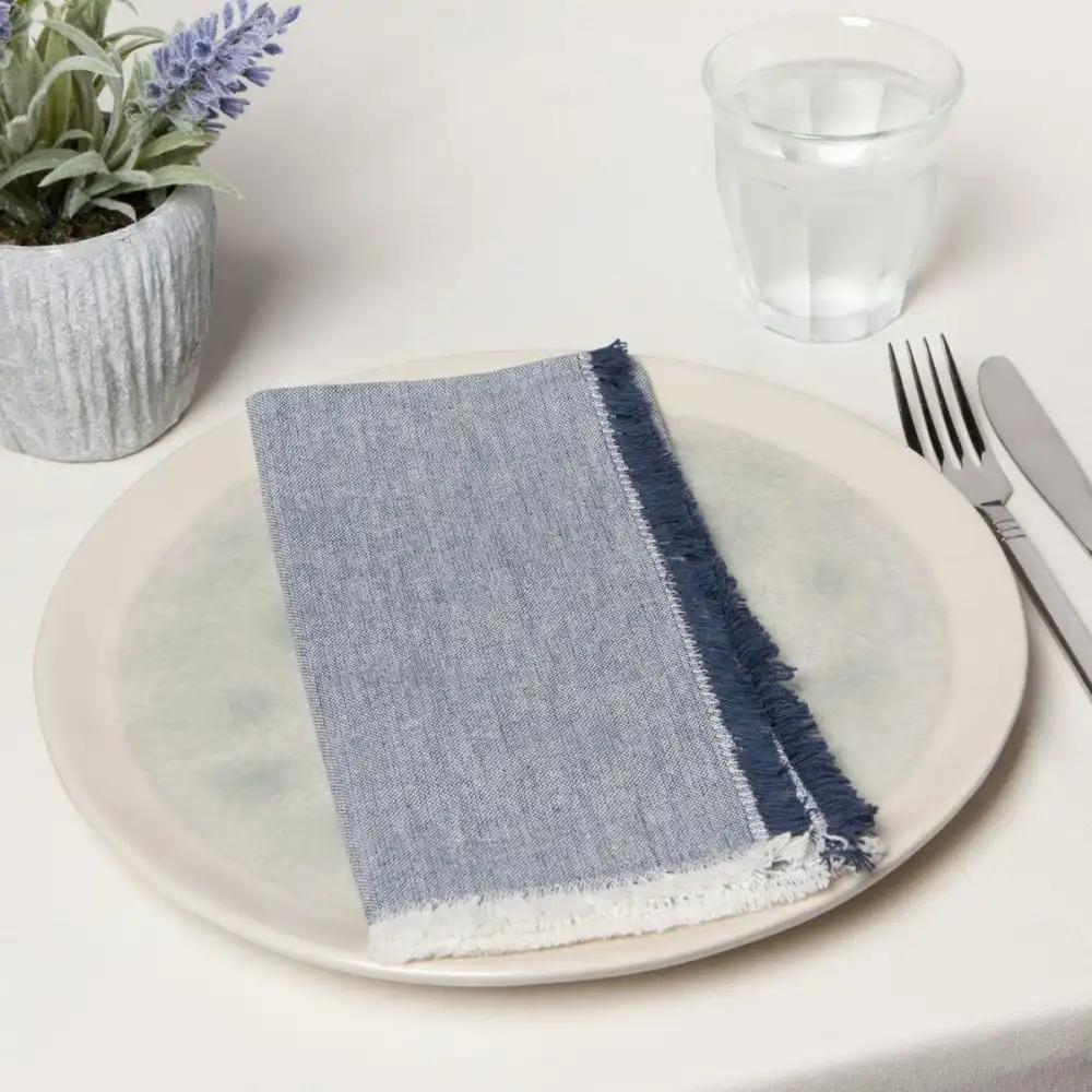 Alternative view of Danica Heirloom 18" Chambray Napkins (Set of 4) | Midnight