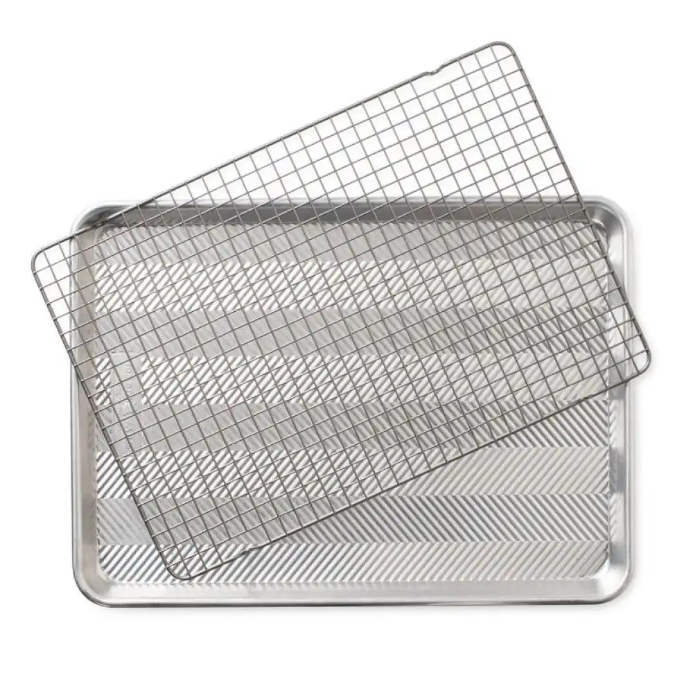 Nordic Ware Prism Half Sheet Pan with Oven-Safe Nonstick Grid