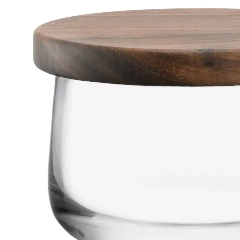 Alternative view of LSA City 5" Bowl & Walnut Lid | Clear