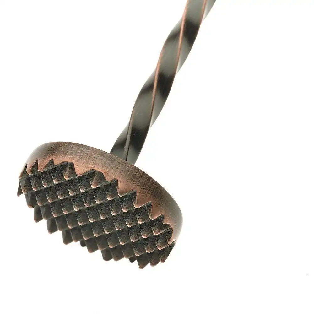 Alternative view of Mercer Barfly 15.75" Bar Spoon with Muddler | Antique Copper