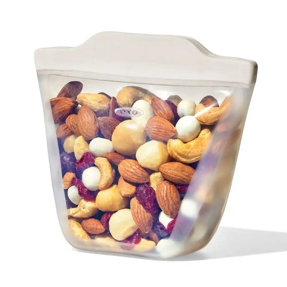 Alternative view of OXO Good Grips 8oz Stand-Up Cup Silicone Reusable Bag | Oat