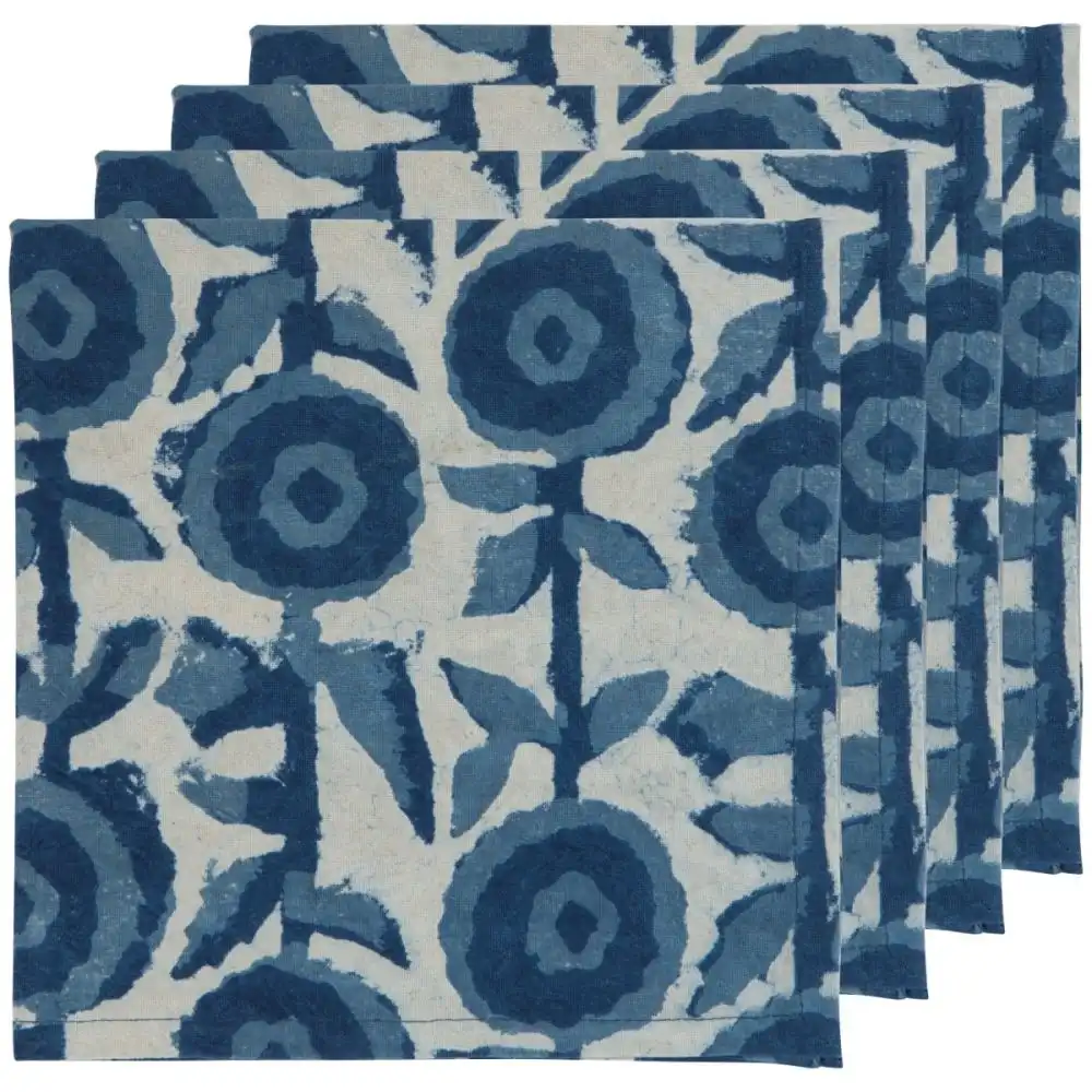 Danica Heirloom Block Print Napkins (Set of 4) | Gilia