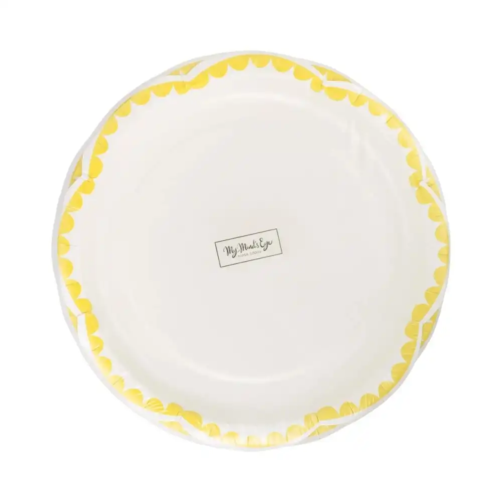 Alternative view of My Mind's Eye 8-Piece 8" Dessert Plates | Yellow