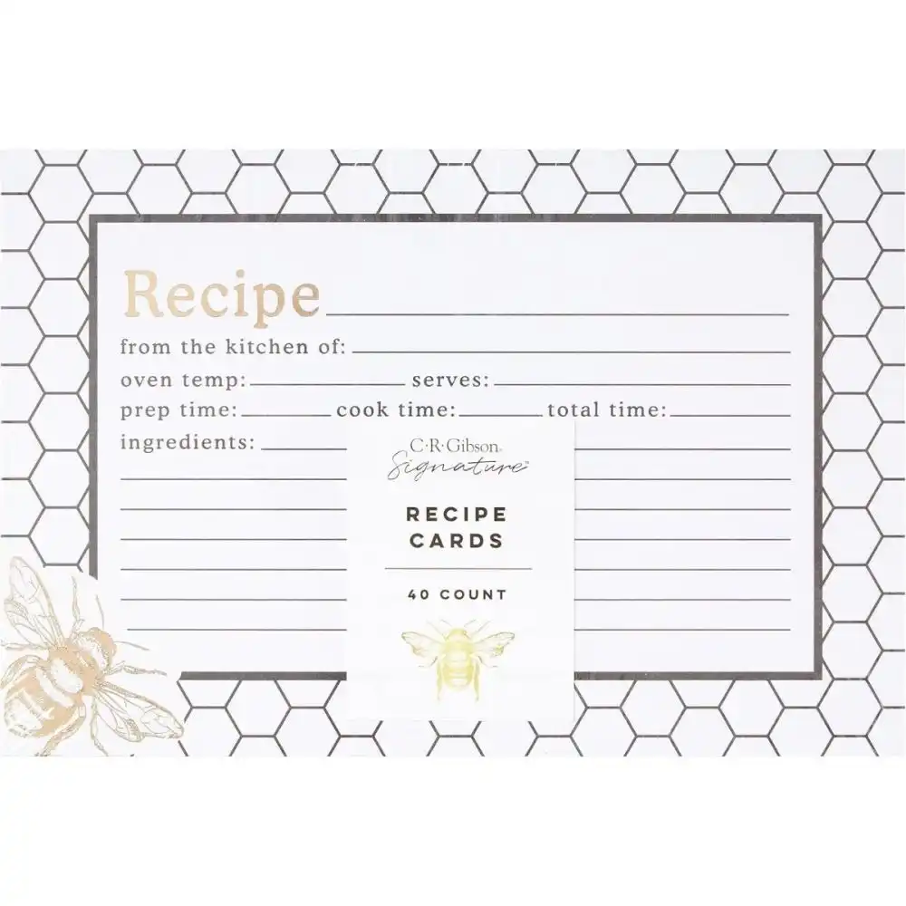 Alternative view of C.R. Gibson 4" x 6" Recipe Cards | Honeycomb Hive