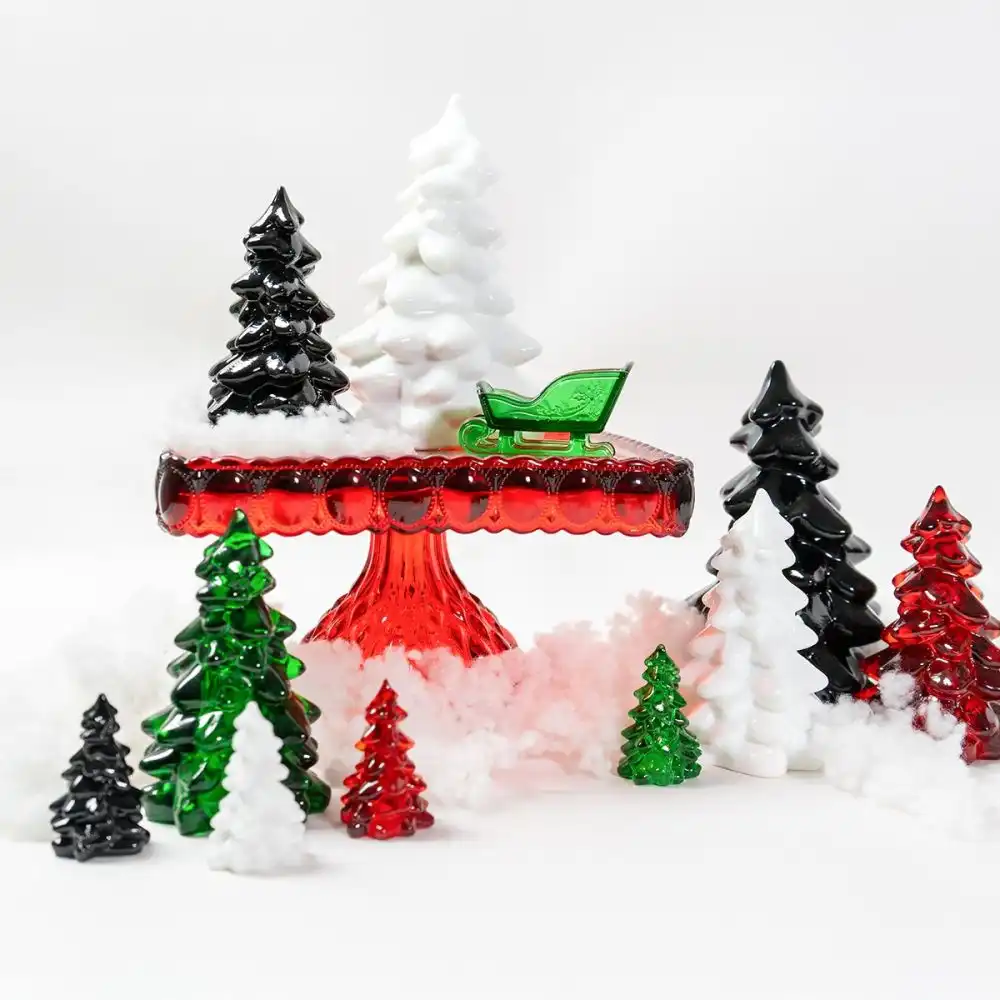 Alternative view of Mosser Glass Holiday Collection 5.5" Tree Figurine | Milk