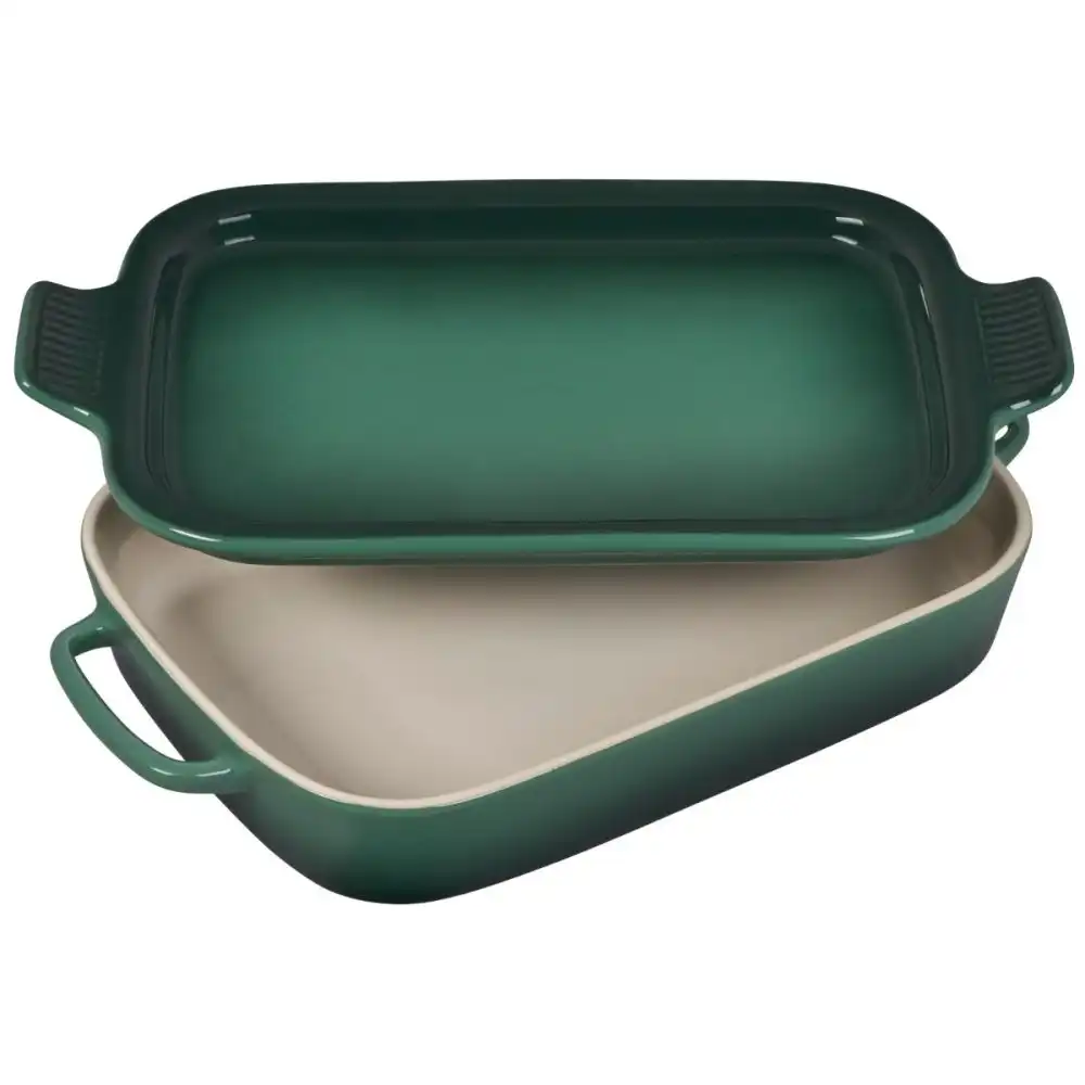 Alternative view of Le Creuset 2.75 Qt. Rectangular Heritage Baking Dish with Platter Lid | Artichaut