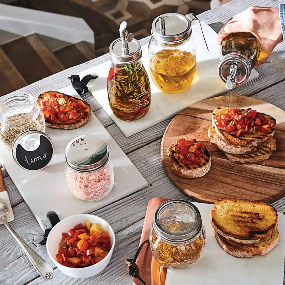 Alternative view of Bormioli Rocco Genietti 70MM Shaker Stainless Jar Lid