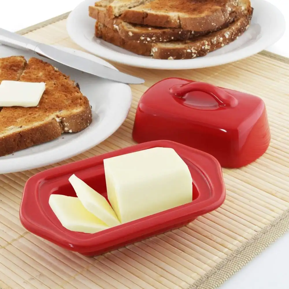 Alternative view of Chantal 5" Mini Butter Dish | True Red