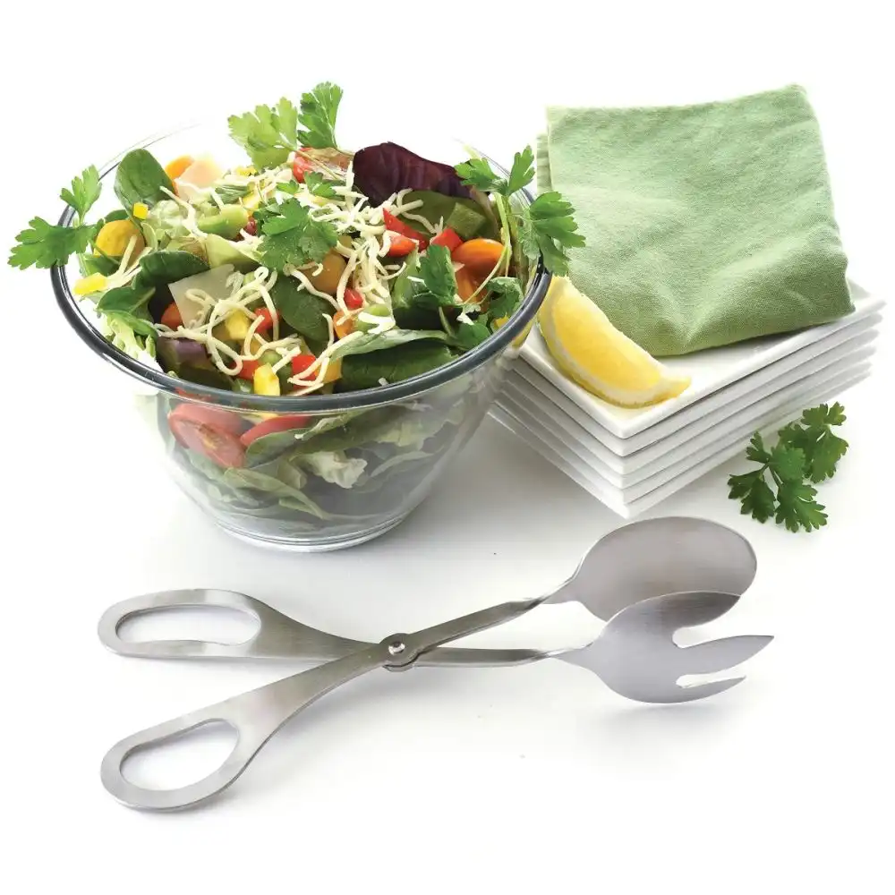 Alternative view of Norpro Polished Stainless-Steel Salad Tongs | 11"