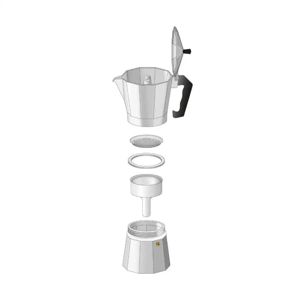 Alternative view of Frieling Classico Espresso Maker | Red