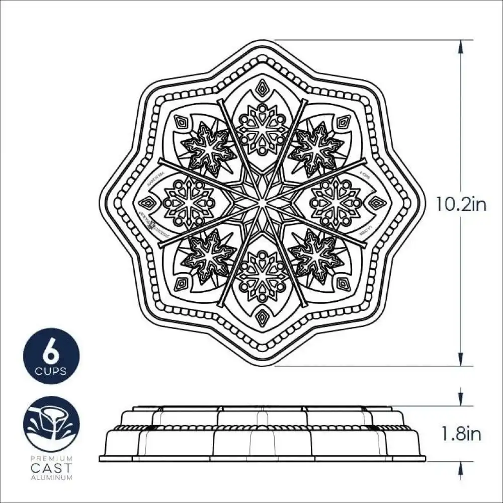 Alternative view of Nordic Ware Sweet Snowflakes Shortbread Pan