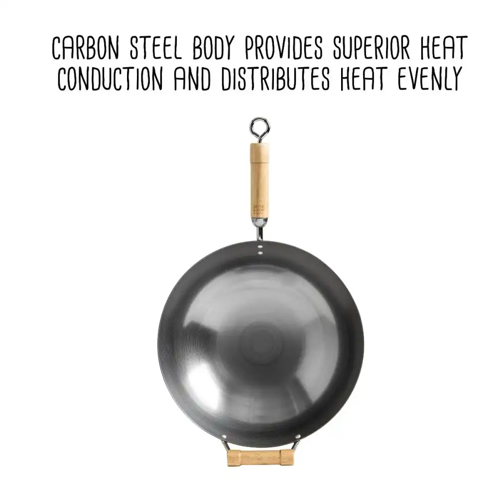 Alternative view of Joyce Chen Classic Series 14" Round Bottom Carbon Steel Wok