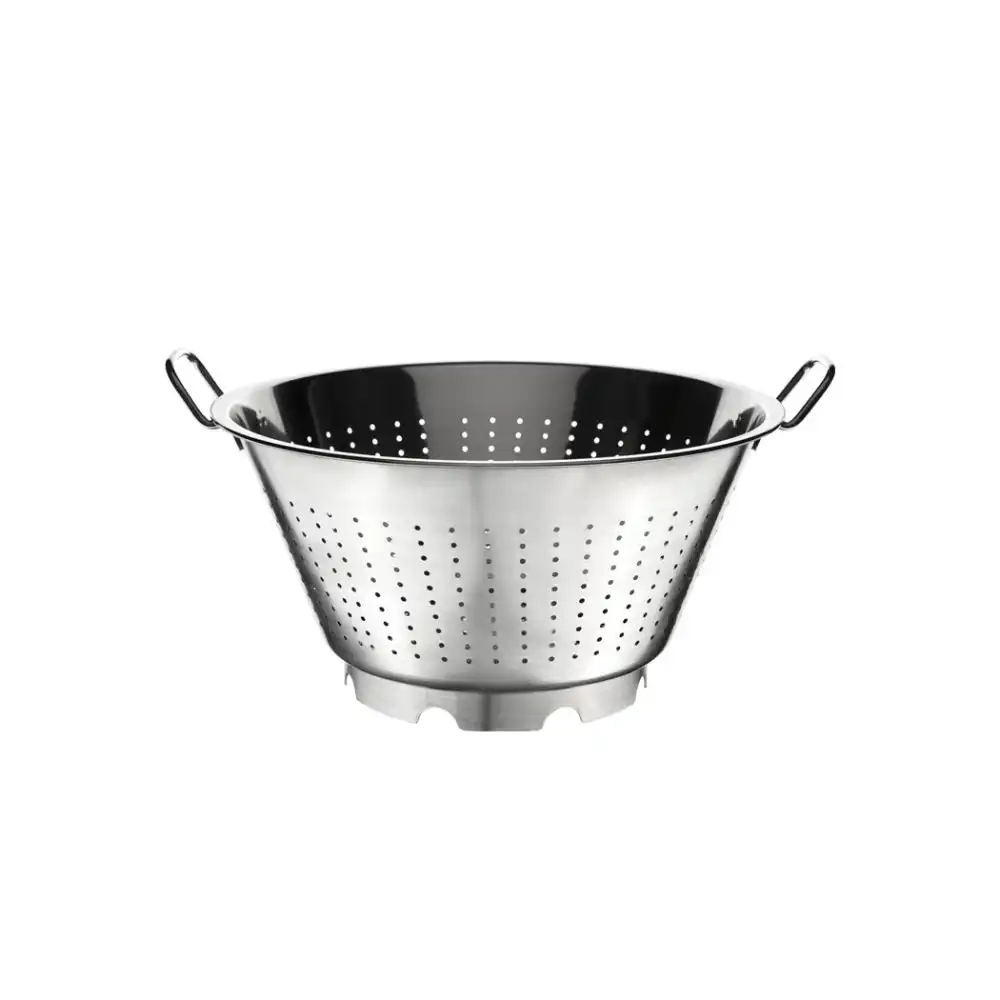 Browne Foodservice Stainless Steel European Style Colander | 7.25 Qt.