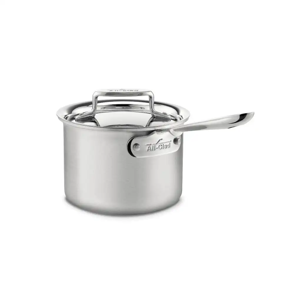All-Clad D5 Brushed Stainless Steel Saucepan & Lid | 2 Qt.