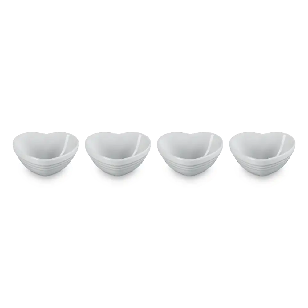 Le Creuset Mini Heart Bowls (Set of 4) | White