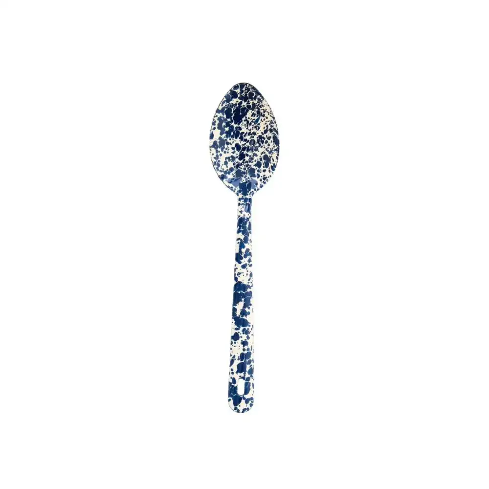 Crow Canyon 12" Large Serving Spoon | Navy Splatter