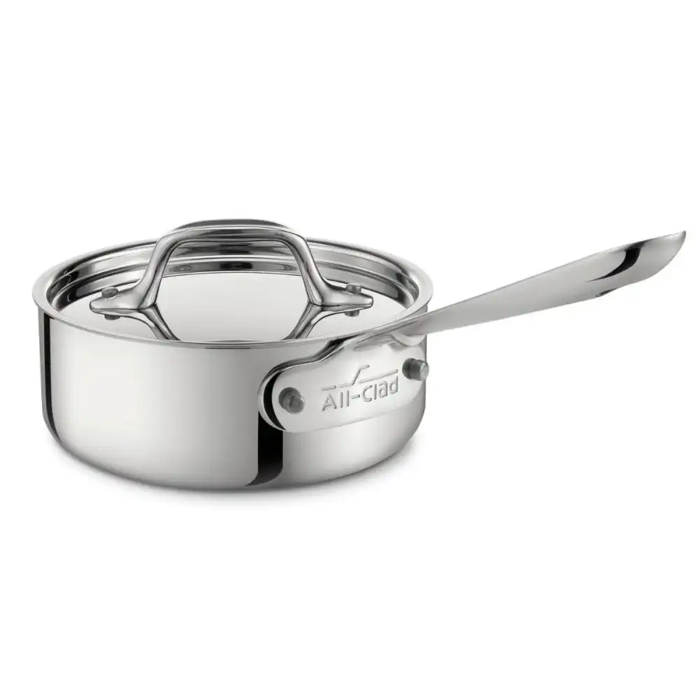 All-Clad D3 Stainless Steel 3-Ply Sauce Pan with Lid | 1-Quart