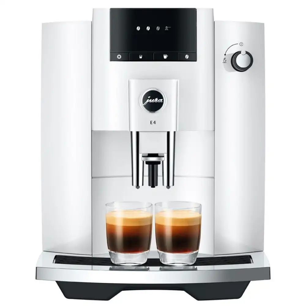 Jura E4 Automatic Coffee Machine | Piano White