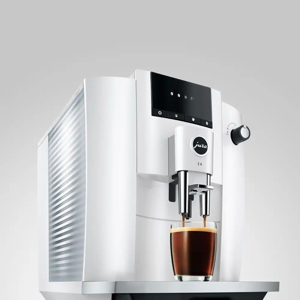 Alternative view of Jura E4 Automatic Coffee Machine | Piano White