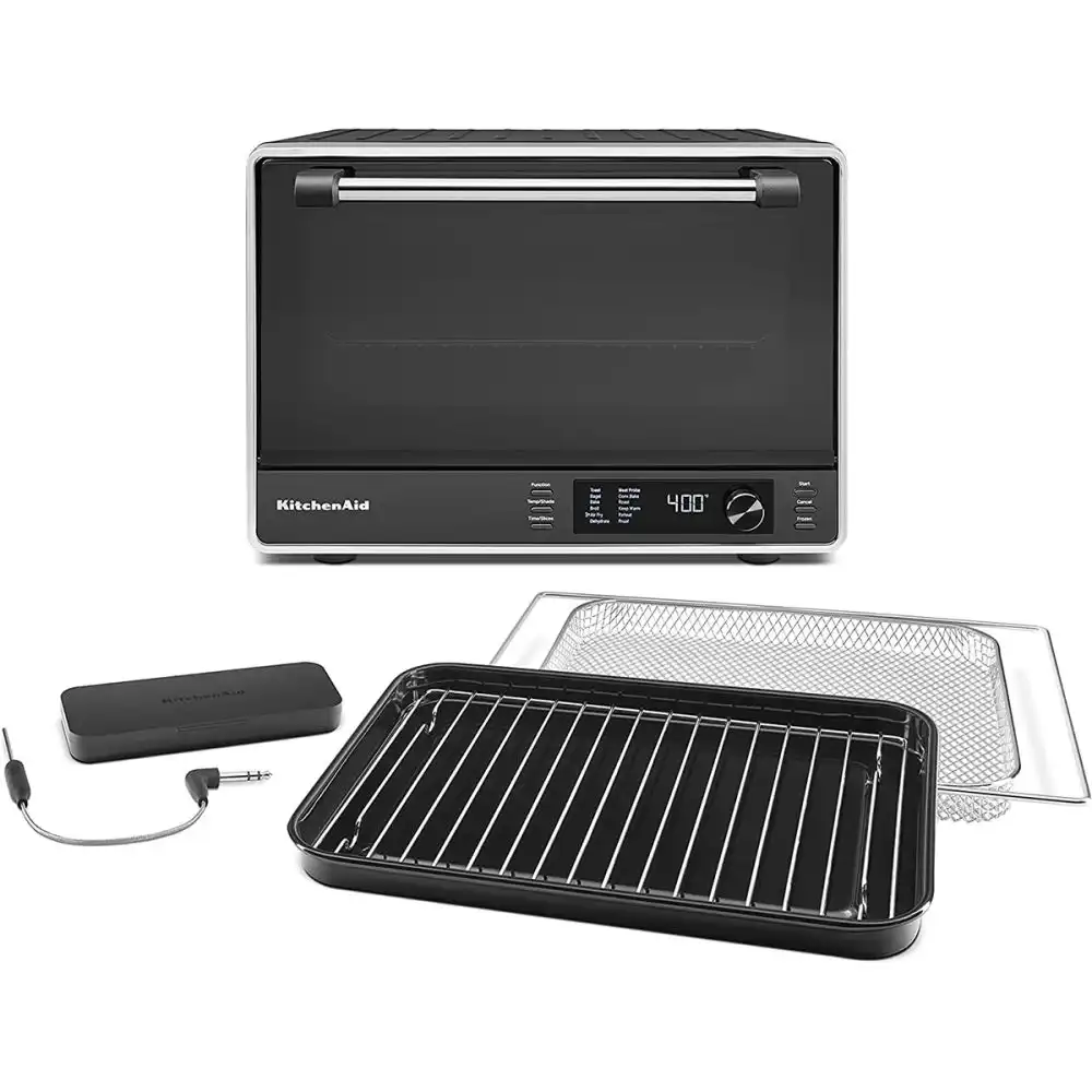 Alternative view of KitchenAid Dual Convection Countertop Oven with Air Fry & Temperature Probe | Black Matte