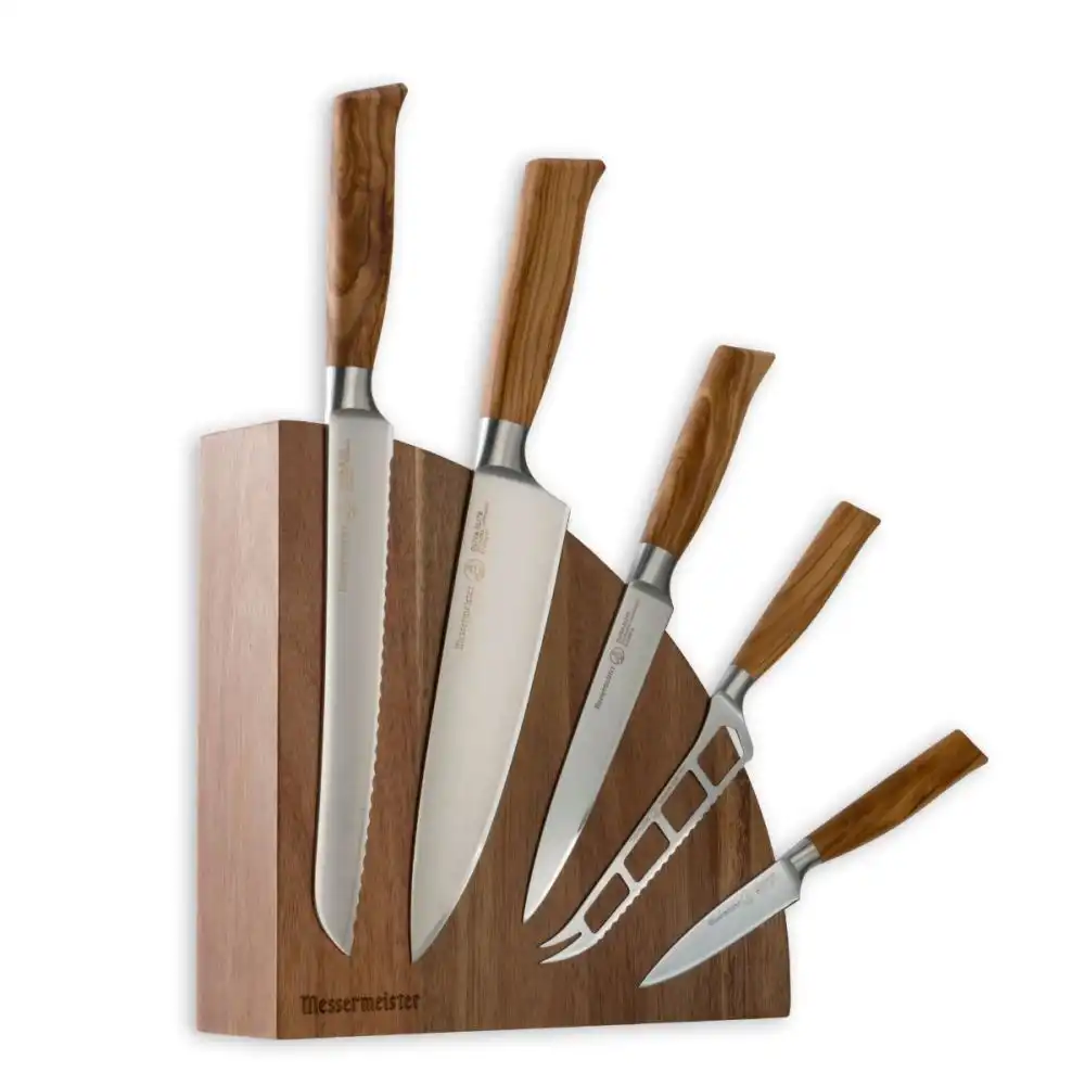 Messermeister Oliva Elite Magnet Knife Block Set | 6-Piece