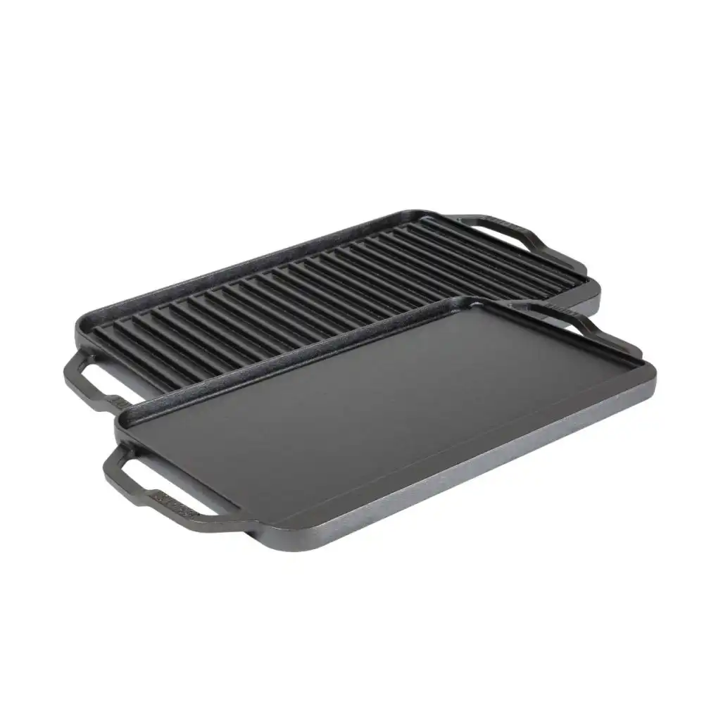 Lodge Cast Iron 19.5" x 10" Chef Style Rectangular Reversible Grill/Griddle