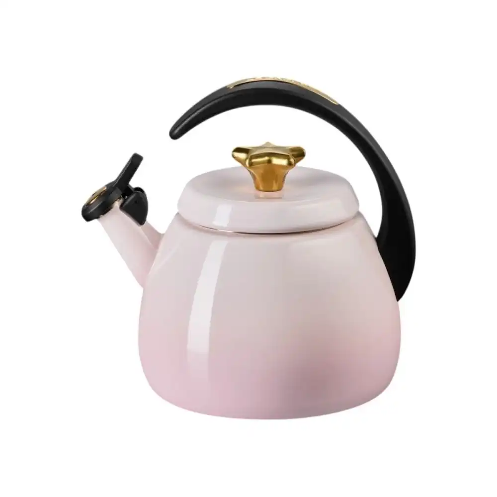 Alternative view of Le Creuset Signature 2.2 Qt. Cloche Kettle with Star Gold Knob | Shell Pink