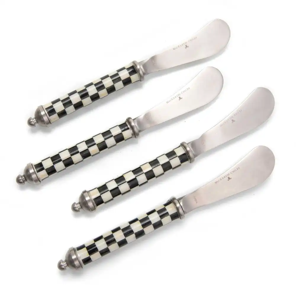 MacKenzie-Childs Courtly Check Supper Club Spreaders | 4-Piece
