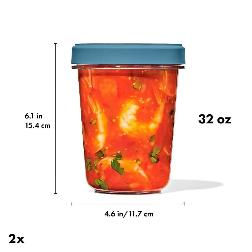Alternative view of OXO Good Grips Twist & Stack 32oz Container Set | 2-Pack
