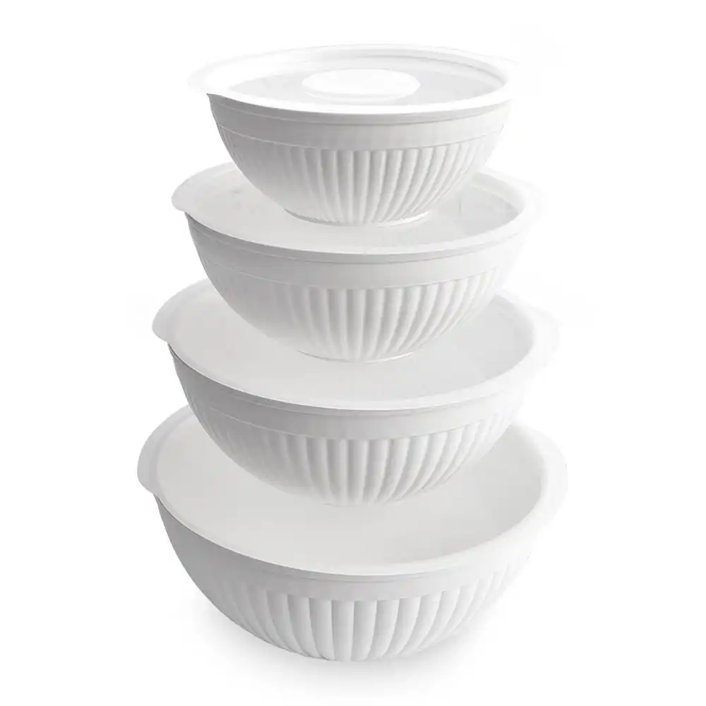 Nordic Ware 8-Piece Covered Bowl Set | White