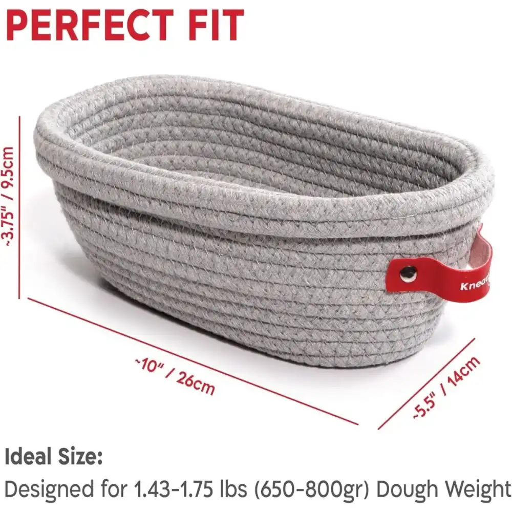 Alternative view of KneadAce Oval Cotton Rope Proofing Baskets Set
