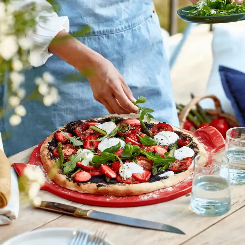 Alternative view of Emile Henry Smooth 14.5" Pizza Stone | Burgundy