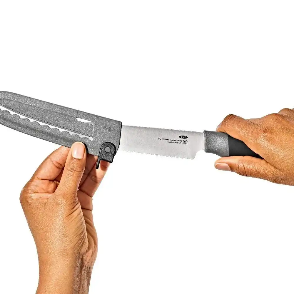Alternative view of OXO Good Grips 5" Serrated Utility Knife with Locking Sheath
