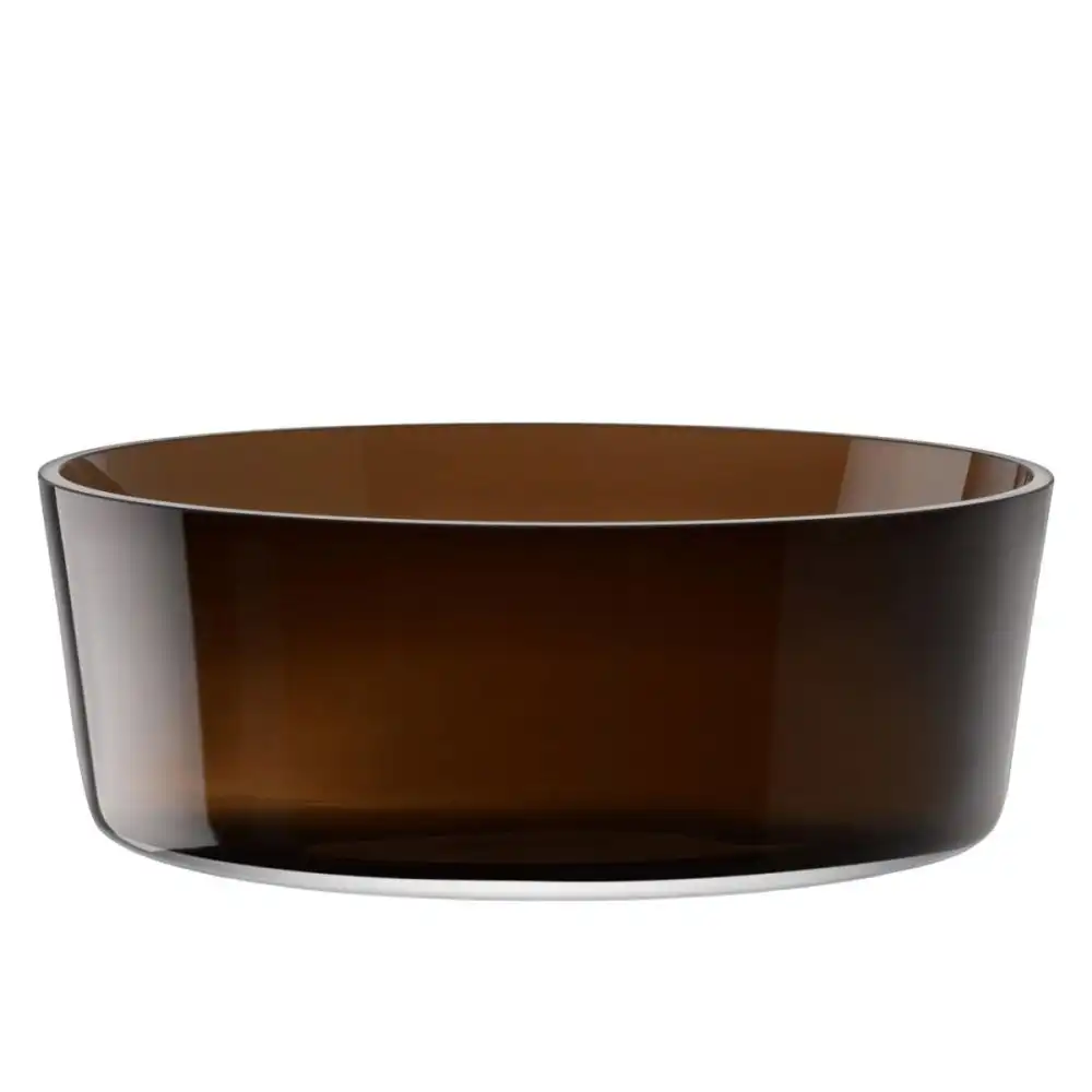 LSA Collective 11.75" Glass Serving Bowl | Mocha