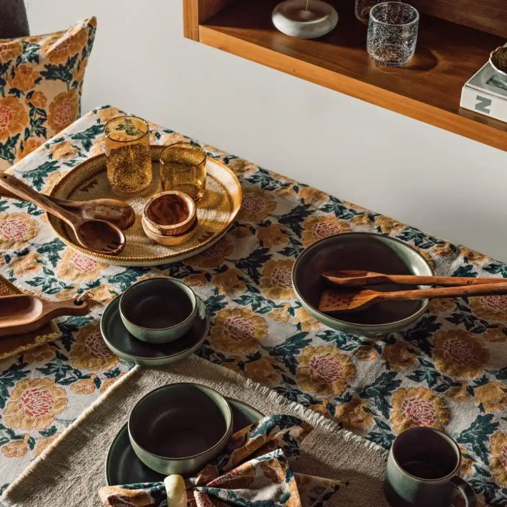 Alternative view of Danica Heirloom Block Print Napkins (Set of 4) | Goldenrise