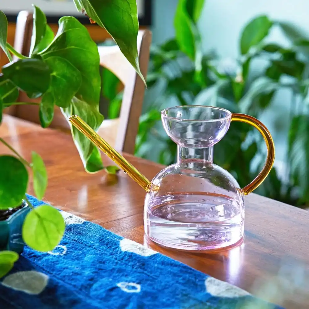 Alternative view of Modern Sprout Glass Watering Can (32oz) | Pink