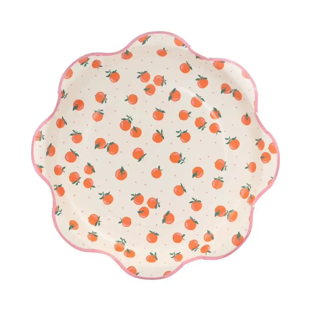 My Mind's Eye 8-Piece 10" Oranges Paper Plates