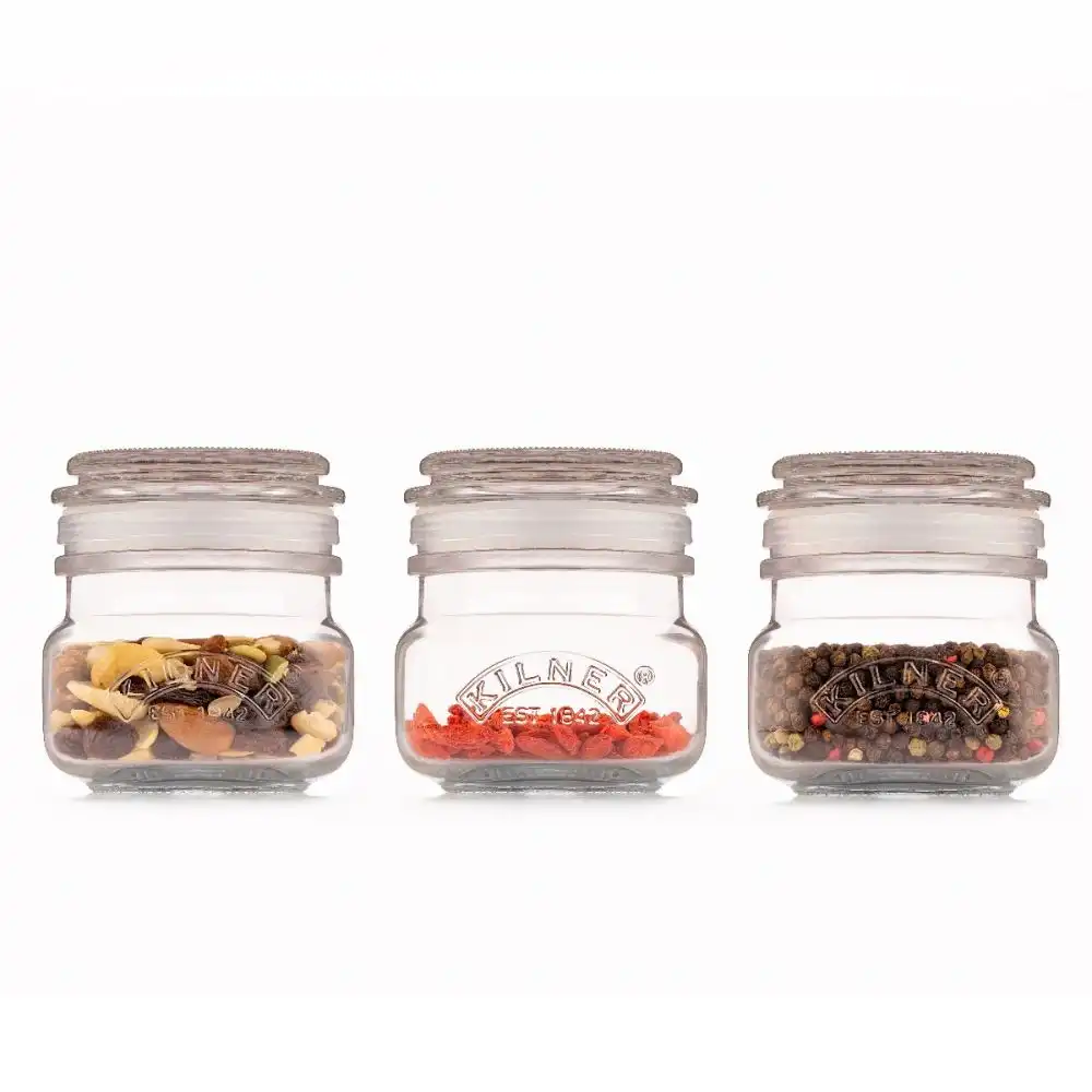 Alternative view of Kilner Storage Square Push Top 8.5oz Storage Jars | Set of 3