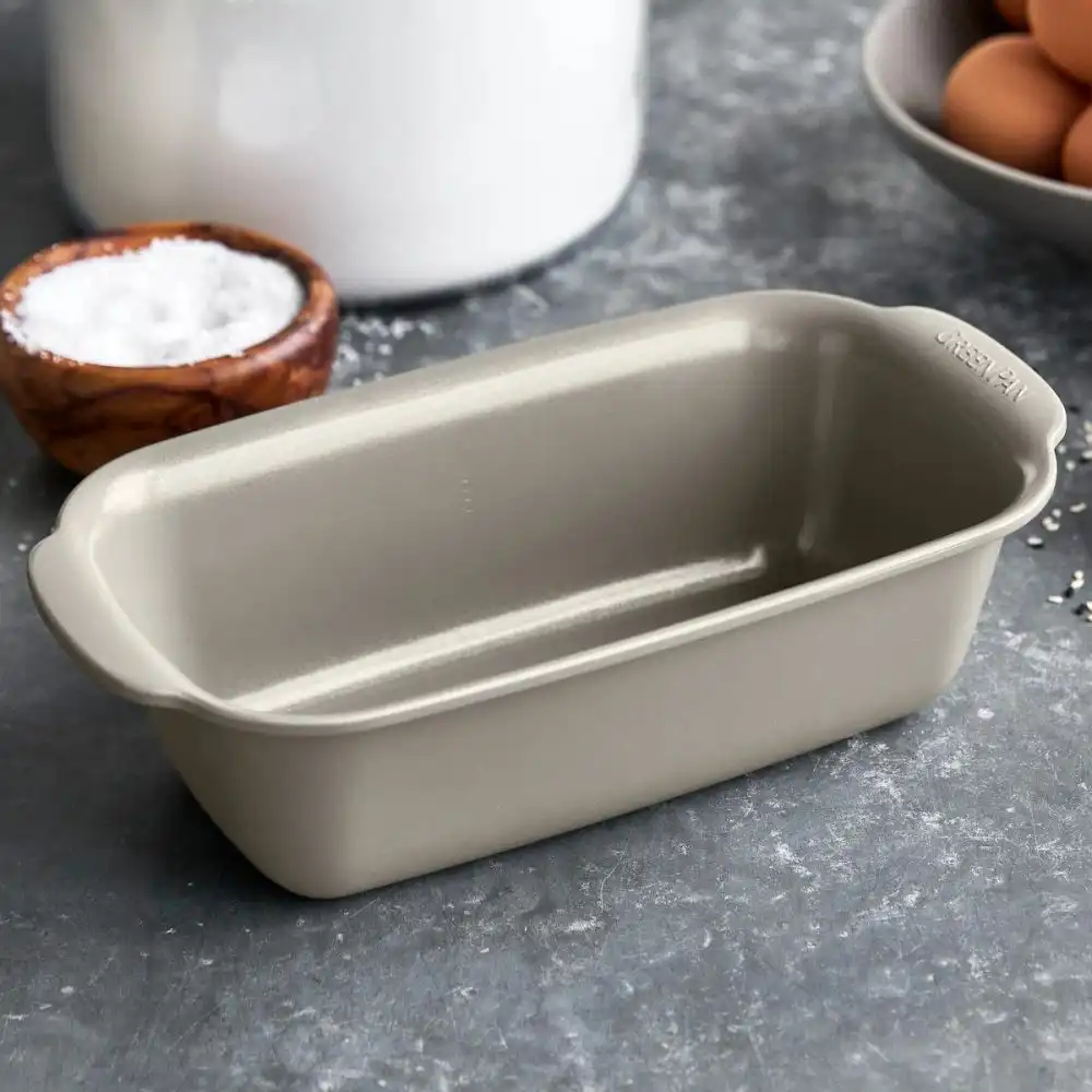 Alternative view of GreenPan Premiere Ovenware Ceramic Nonstick 1 lb Loaf Pan | Taupe